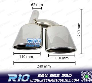 COLAS ESCAPE ESPECIFICA MERCEDES CLASE C W204 07-15 LOOK AMG