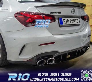 DIFUSOR MERCEDES CLASE A V177 AMG 18- SEDAN LOOK A45 + COLAS