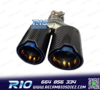 COLA ESCAPE DERECHA BMW LOOK M PERFORMANCE AZUL CARBONO