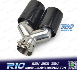 COLA ESCAPE DERECHA BMW LOOK M PERFORMANCE AZUL CARBONO