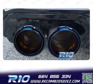 COLA ESCAPE DERECHA BMW LOOK M PERFORMANCE AZUL CARBONO