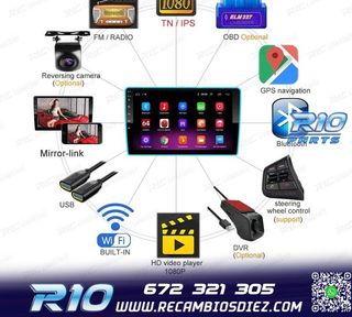 RADIO 9" GPS ANDROID 13 QUAD CORE 64GB ROM