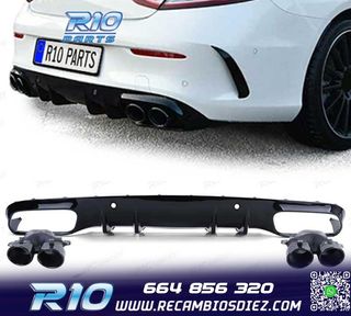 DIFUSOR MERCEDES CLASE C C205 COUPE 14-18 LOOK AMG PDC + COL