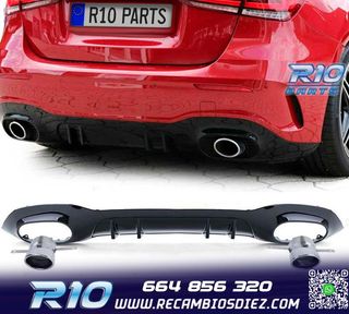 DIFUSOR MERCEDES CLASE A W177 18- A35 LOOK AMG NEGRO BRILLO