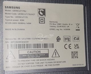 Scheda madre/alimentazione/altoparlanti tv Samsung