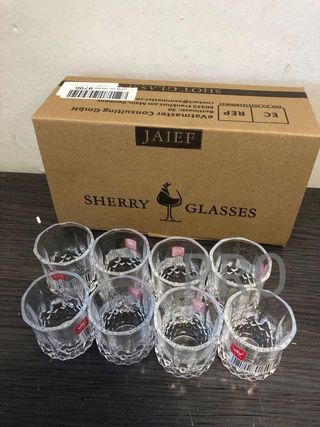 Bicchieri da shot da 50 ml, bicchieri da cordiale, bicchieri da liquore, bicchieri da sherry (set di 8)