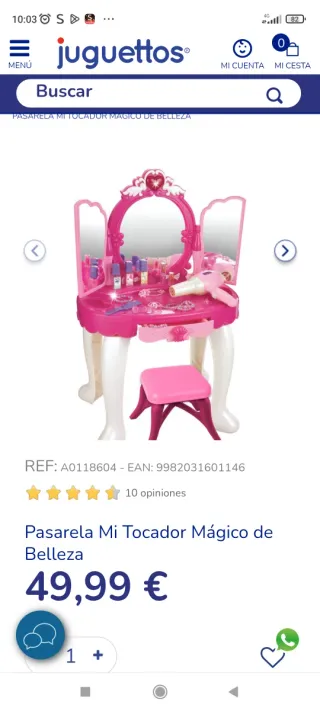 Tocador de Juguete con Accesorios