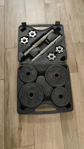 Kit de pesas con maletín