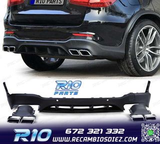 DIFUSOR MERCEDES GLC X253 15-18 LOOK AMG GLC63 PDC + COLAS E