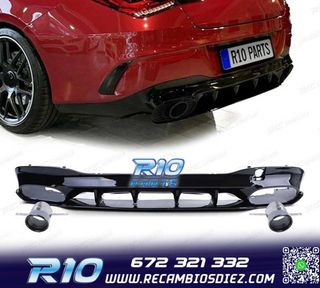 DIFUSOR MERCEDES CLA C118 19- AMG NEGRO BRILLO + COLAS ESCAP