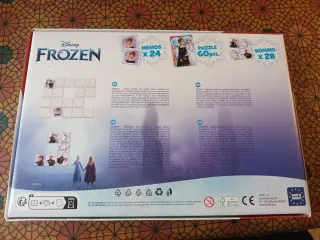 Puzzle Frozen 60 piezas + Domino + Memos