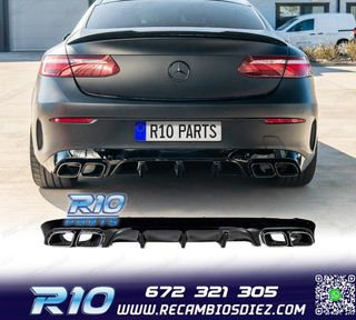 DIFUSOR MERCEDES CLASE E C238 16- AMG NEGRO BRILLO LOOK E63