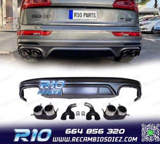 DIFUSOR AUDI Q5 S LINE 18-20 LOOK SQ5 + COLAS ESCAPE CROMO