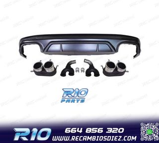 DIFUSOR AUDI Q5 S LINE 18-20 LOOK SQ5 + COLAS ESCAPE CROMO