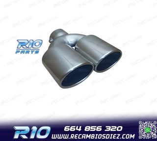 COLA ESCAPE DOBLE OVALADA ACERO INOX