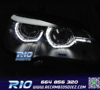 FAROS LED BMW X5 E70 07-13 OEM XENON OJOS ANGEL NEGRO