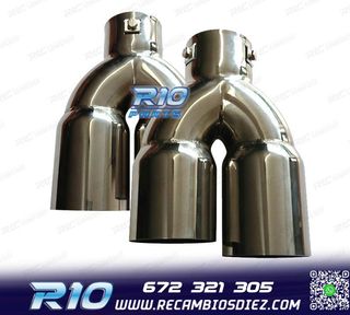 PACK 2 COLAS ESCAPE REDONDA DOBLE ACERO INOX