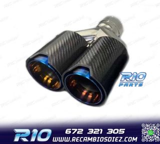 COLA ESCAPE IZQUIERDA BMW LOOK M PERFORMANCE AZUL CARBONO