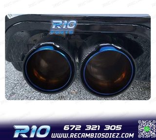 COLA ESCAPE IZQUIERDA BMW LOOK M PERFORMANCE AZUL CARBONO