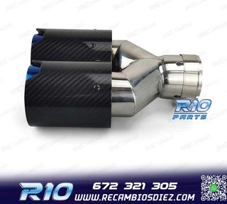 COLA ESCAPE IZQUIERDA BMW LOOK M PERFORMANCE AZUL CARBONO