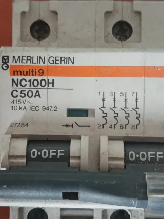 Merlin Gerin Multi 9 NC100H C50A Interruptor