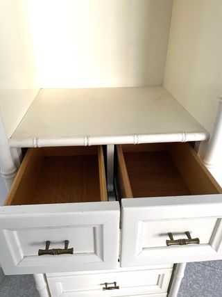 ESTANTERÍA ALTA VINTAGE! CAJONES MADERA BLANCA