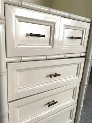 ESTANTERÍA ALTA VINTAGE! CAJONES MADERA BLANCA