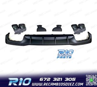 DIFUSOR AUDI A7 S LINE 19- LOOK RS7 + COLAS ESCAPE NEGRO