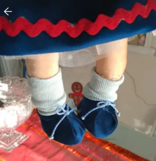 2 bambole stoffa dipinte a mano