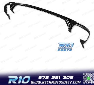 DIFUSOR AUDI Q8 19-23 LOOK SQ8 NEGRO + COLAS ESCAPE CROMO