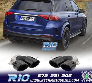 COLAS DE ESCAPE MERCEDES GLE W167 19- LOOK GLE53 NEGRO