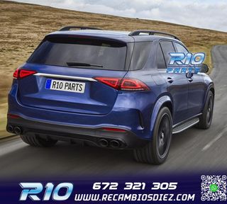 COLAS DE ESCAPE MERCEDES GLE W167 19- LOOK GLE53 NEGRO