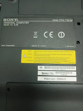 Sony Vaio PCG-7181M - Non Testato computer laptop