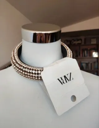 Cerchietto Zara con strass oro e argento