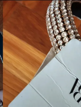 Cerchietto Zara con strass oro e argento