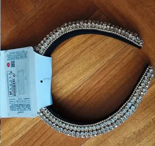 Cerchietto Zara con strass oro e argento