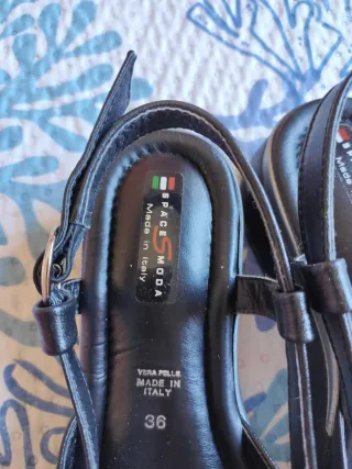 Sandali SPACE MODA neri pelle donna 36