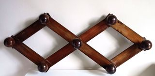 Appendiabiti vintage estensibile in legno