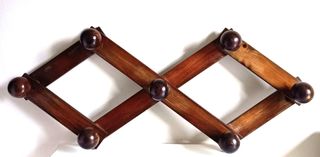 Appendiabiti vintage estensibile in legno