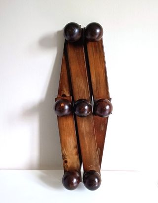 Appendiabiti vintage estensibile in legno