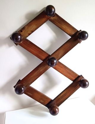 Appendiabiti vintage estensibile in legno