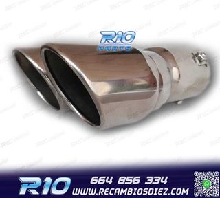 COLA ESCAPE DOBLE REDONDA ACERO INOX