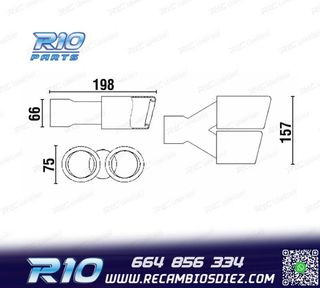 COLA ESCAPE DOBLE REDONDA ACERO INOX