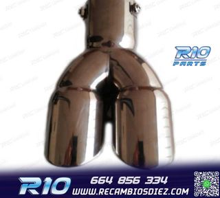 COLA ESCAPE DOBLE REDONDA ACERO INOX