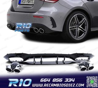 DIFUSOR MERCEDES CLASE A W177 18- LOOK AMG A45 NEGRO BRILLO