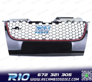PARRILLA VOLKSWAGEN VW GOLF 5 NEGRO ROJA LOOK GTI