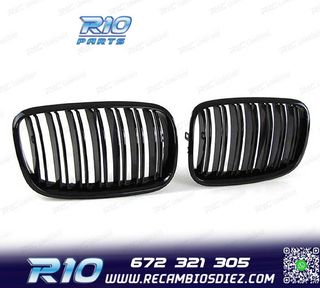 PARRILLAS BMW X5 X6 E70 E71 07-14 LOOK M NEGRO BRILLO