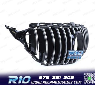 PARRILLA MERCEDES W205 S205 14-18 LOOK AMG GT NEGRO CROMO