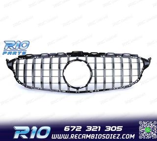 PARRILLA MERCEDES W205 S205 14-18 LOOK AMG GT NEGRO CROMO