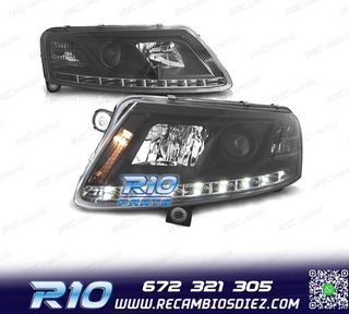 FAROS XENON AUDI A6 4F 04-08 LUZ DIURNA REAL FONDO NEGRO